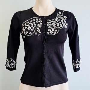 4️⃣/$2️⃣9️⃣ Sandra Angelozzi Black Women's Cardigan